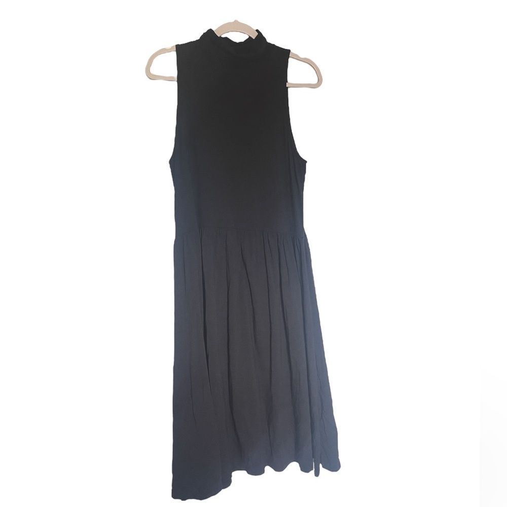 ASOS Black Midi Turtleneck Sleeveless Dress - Picture 2 of 3